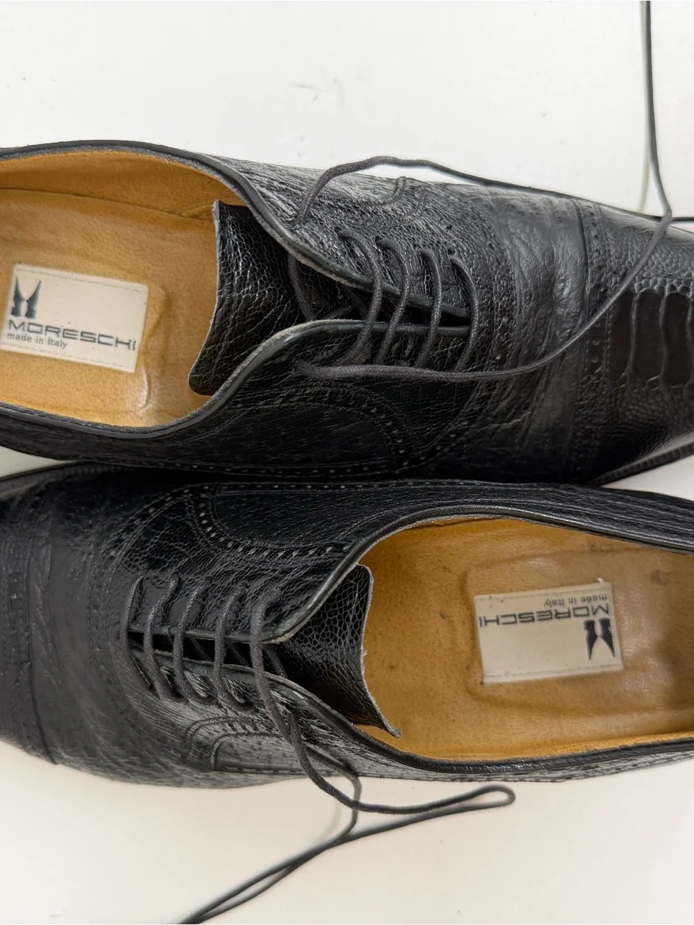 Moreschi Adrano Men’s Oxford Dress Shoes US 9 Black Made in Italy